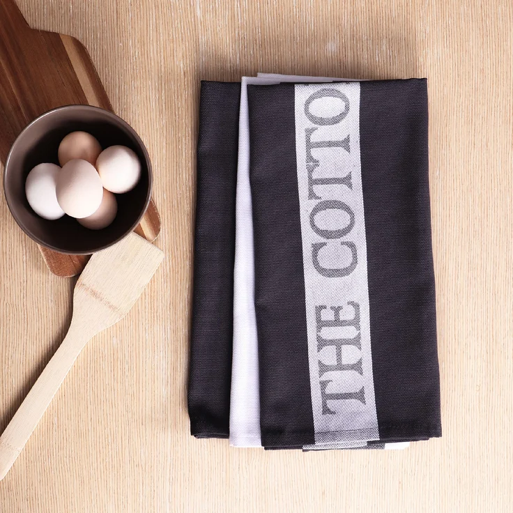 SANSIBAR Geschirrtuch-Set LB 70x50 cm grau – Bild 2