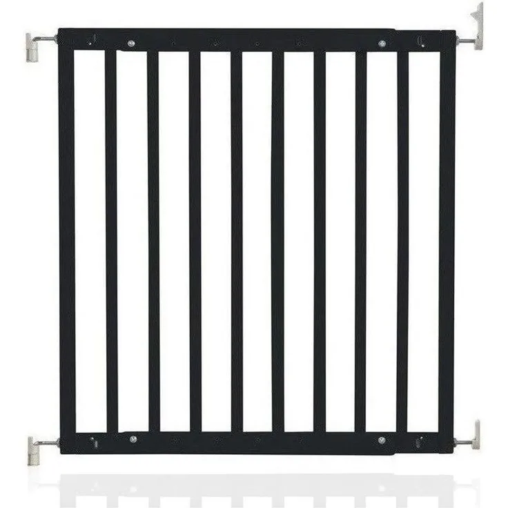 Safetots Robustes Holz Babygitter für Treppen, Schwarz, 63. 5 cm - 105. 5 cm, Holz Schraubgitter, Schraubbefestigung als Sicherheitssperre, stilvolles Design und praktisches Sicherheitsgitter