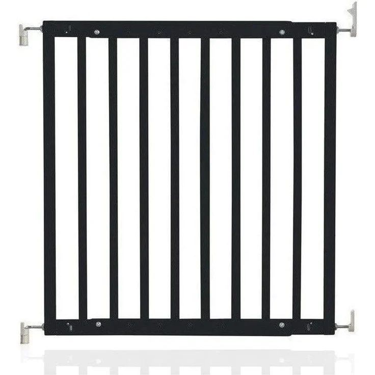 Safetots Robustes Holz Babygitter für Treppen, Schwarz, 63. 5 cm - 105. 5 cm, Holz Schraubgitter, Schraubbefestigung als Sicherheitssperre, stilvolles Design und praktisches Sicherheitsgitter