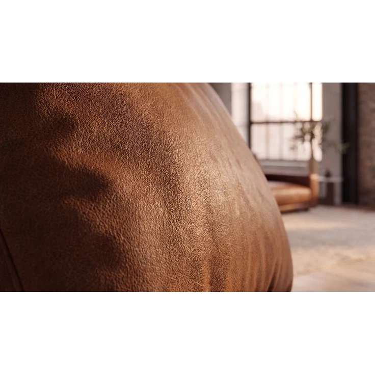KAWOLA Sofa MARLIN Ecksofa Lederfaserstoff cognac Longchair rechts 80 x 168 x 262 cm – Bild 8