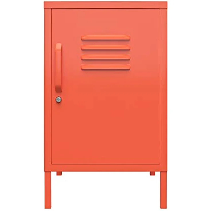 DHP Furniture Dorel Home Schließfach, Beistelltisch, Metall, Orange, Einheitsgröße – Bild 3