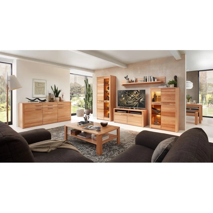 Wandboard >Nature One< FSC, in Kernbuche teilmassiv - 180x24x22cm (B/H/T) – Bild 7