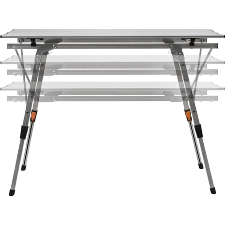 CampFeuer Campingtisch faltbar | 90,5x51,5 cm | Klapptisch mit Tragetasche, Gartentisch, Reisetisch | Falttisch höhenverstellbar, Outdoortisch, Beistelltisch | Balkontisch, Mehrzwecktisch – Bild 4