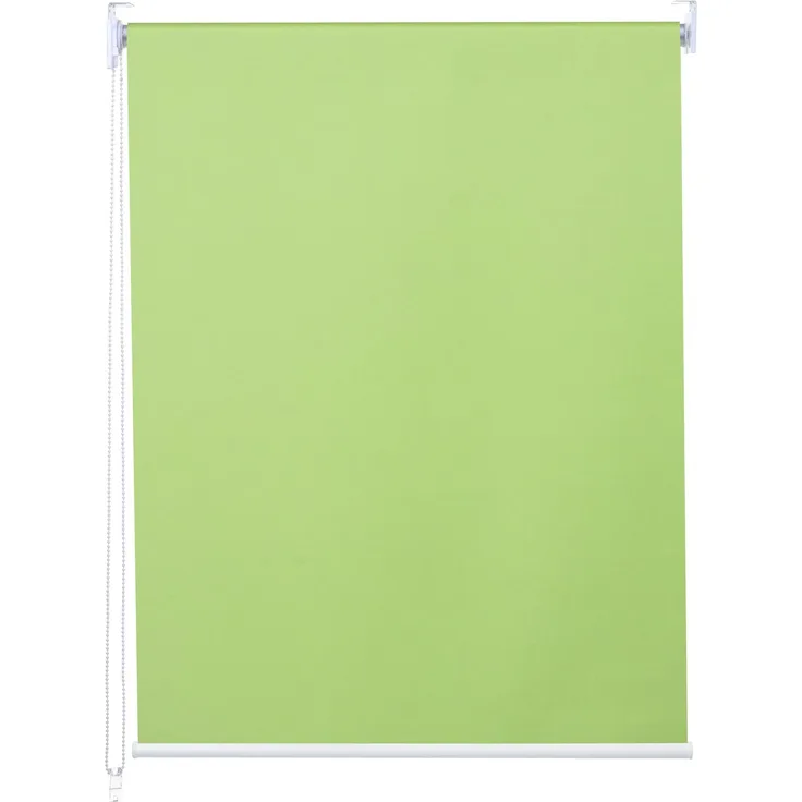 Rollo HWC-D52, Fensterrollo Seitenzugrollo Jalousie, 120x160 cm Sonnenschutz Verdunkelung blickdicht ~ hellgrün