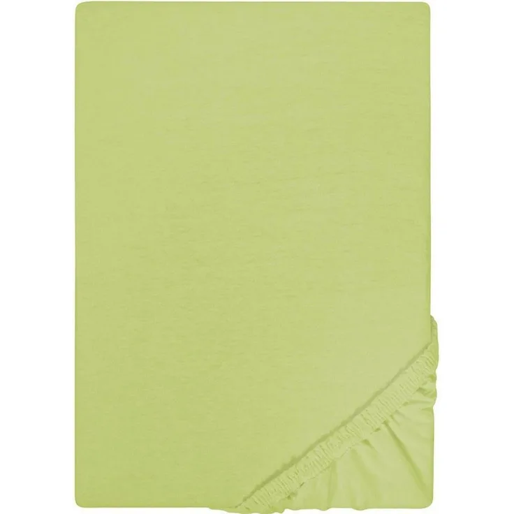 Castell Jersey-Stretch-Spannbetttuch 0077113, pistaziengrün, 1x 180x200 cm - 200x200 cm