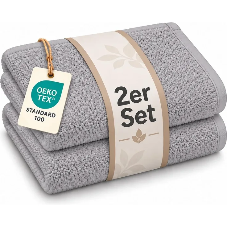 2x Seiftuch Frottier 500 g/m² 30 x30 cm Anthrazit