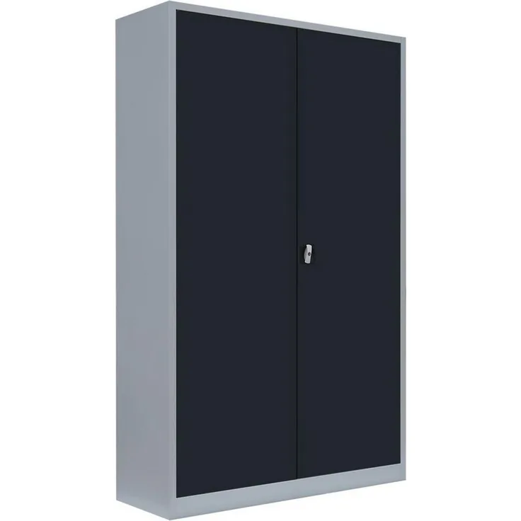 Stahl-Aktenschrank Kolloss Metallschrank abschließbar Büroschrank Stahlschrank 195 x 120 x 60 cm Grau/Anthrazit 530388