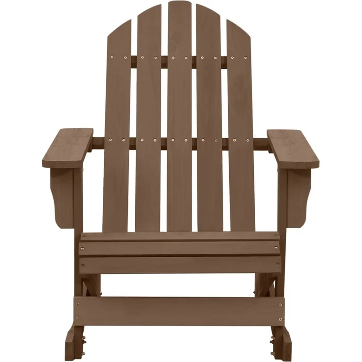 Garten-Schaukelstuhl, Relaxstuhl Holz Braun – Bild 2