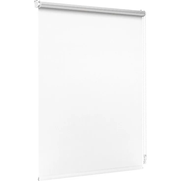 Verdunklungsrollo Thermorollo, 30 x 150 cm, weiß [Stoffbreite 26,6 cm], jalousiescout, verdunkelnd, ohne Bohren, freihängend, Klemmfix, Thermo-Rollo Vollverdunkelnd Thermo-Beschichtung