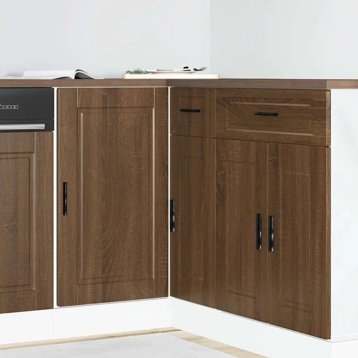 vidaXL Küchenunterschrank Porto Braun Eichen-Optik Holzwerkstoff 854305 – Bild 1