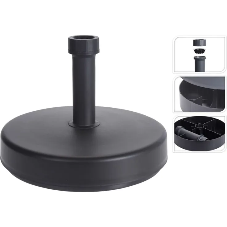 ProGarden Sonnenschirmständer Rund 46 cm Grau 446751