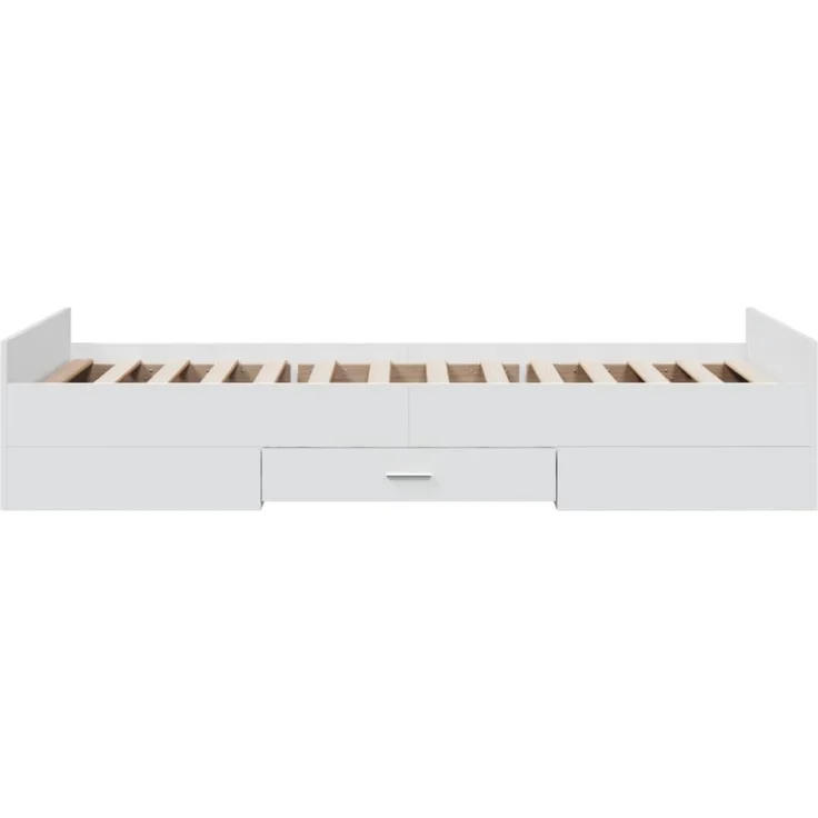 vidaXL Bettgestell mit Schubladen Weiß 75x190 cm Holzwerkstoff 3280349 – Bild 9