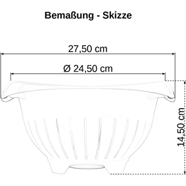 Engelland Nudelsieb Abtropfsieb, Seiher, Kunststoff, (Vorteils-Set, 1-St, Ø 24,5 cm), spülmaschinengeeignet, BPA-frei, lebensmittelecht – Bild 4