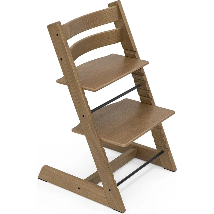 Stokke 'Tripp Trapp' Hochstuhl, Oak Brown, höhenverstellbar, Buche massiv, bis 136 Kg – Bild 1