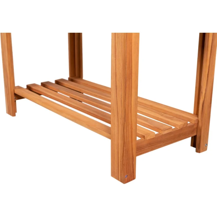 Teakholz Hochbeet mit Ablagefläche - bene living – Bild 4