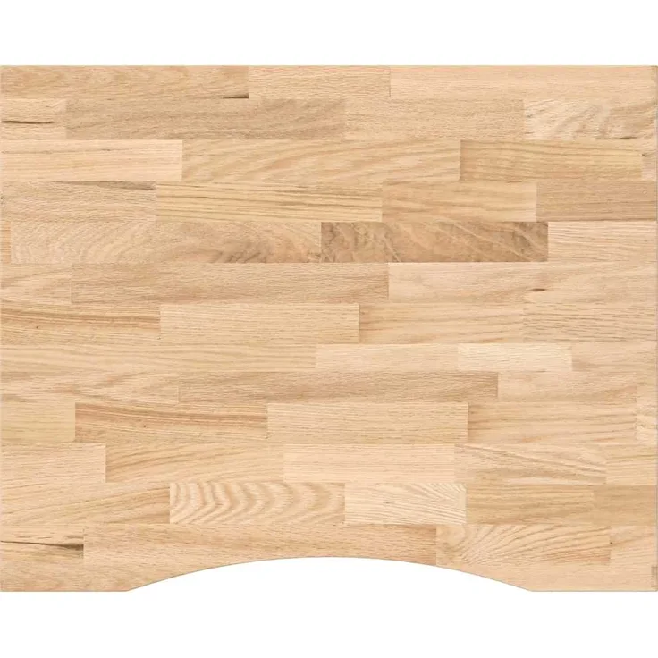 vidaXL Schreibtischplatte Unbehandelt 100x80x2,5 cm Massivholz Eiche 4009016