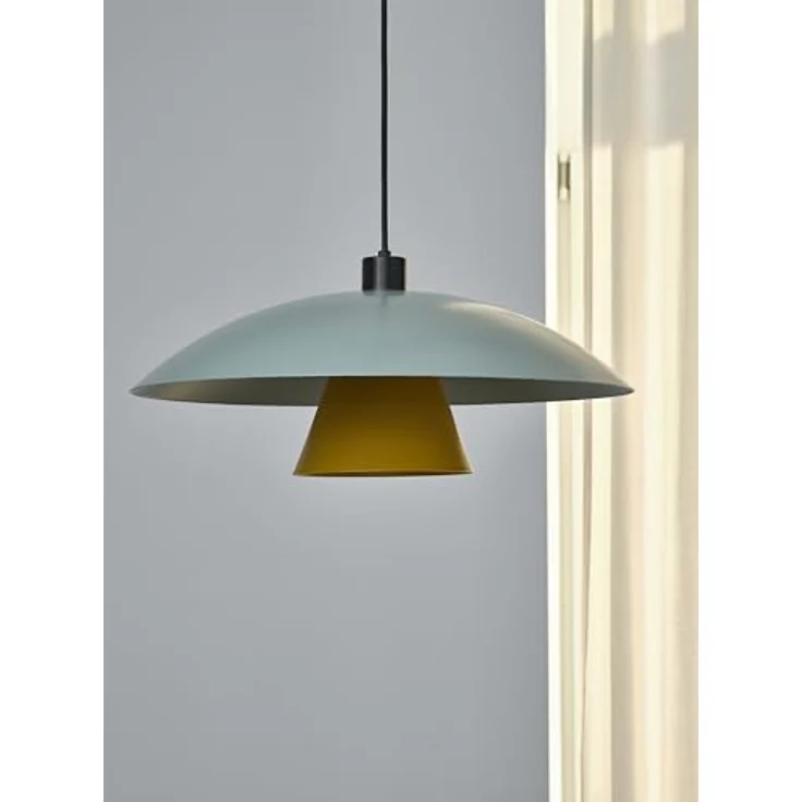 OSRAM Hängelampe Decor Flying Mushroom, Pendelleuchte aus Stahl in grün/gelb, E27 Fassung – Bild 6