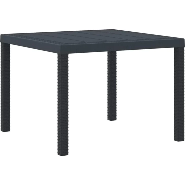 vidaXL Gartentisch Anthrazit 100 x 100 x 73 cm Poly-Rattan 871680 – Bild 1