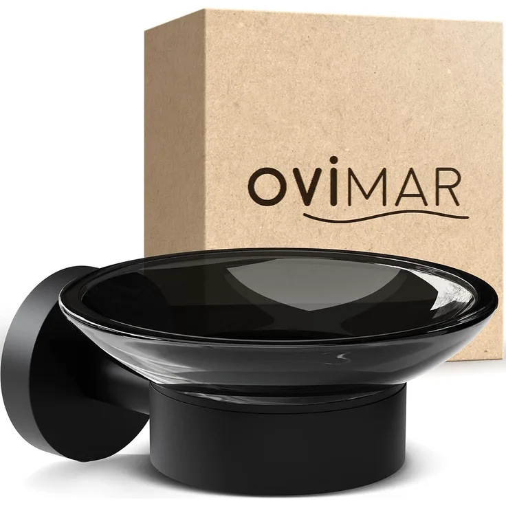 ovimar Seifenschale Nederlandsoya, Breite: 3.60 cm, 1-St, aus Edelstahl in Schwarz zur Zum Bohren