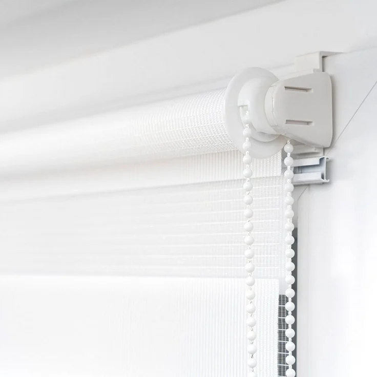 Doppelrollo Premium Klemmfix Doppelrollo / Duo Rollo, 30x120 cm, weiß, Victoria M, blickdicht, ohne Bohren, freihängend, Klemmfix – Bild 3