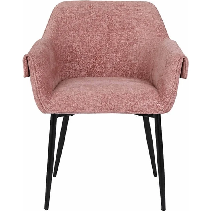 HOME DELUXE Esszimmerstuhl chenille CHENO - 1er Set Rosa – Bild 4