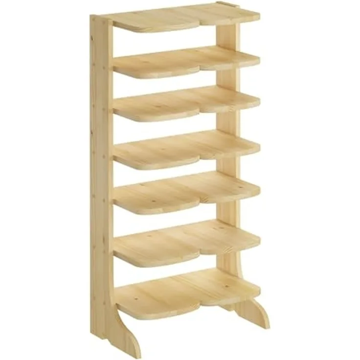 90.80-01 Doppel-Schuhregal Schuhständer Holz Stiefelform