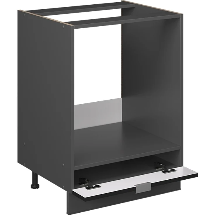Herdumbauschrank Fame-Line Schwarz gestreift 60 cm ohne Arbeitsplatte Vicco – Bild 4