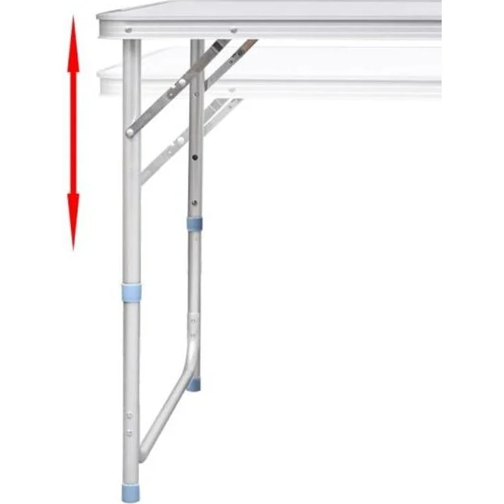 vidaXL Klappbarer Campingtisch mit 4 Hocker Höhenverstellbar 180x60 cm 41329 – Bild 3