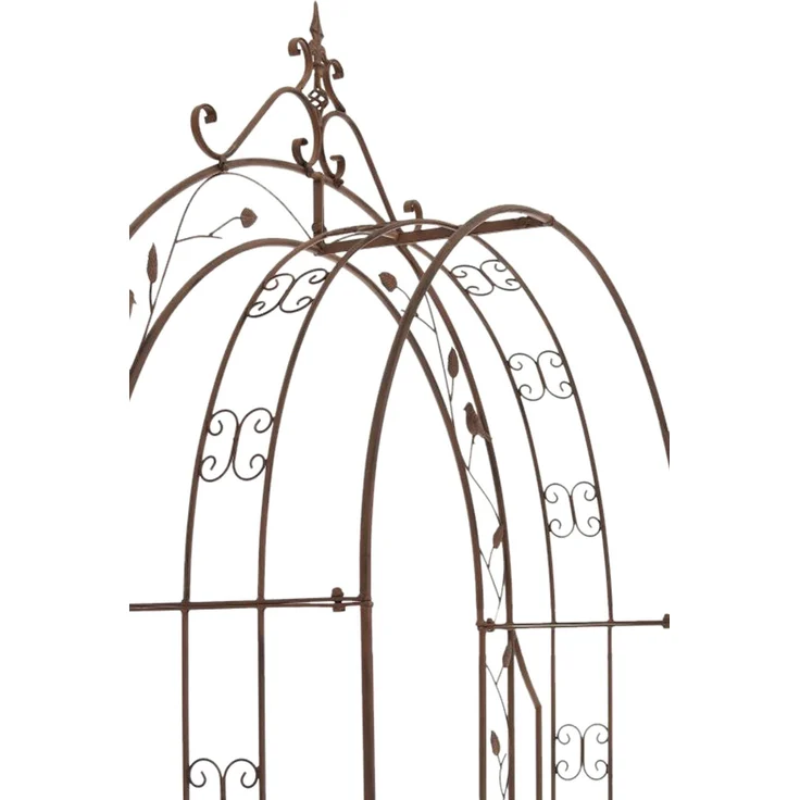 Rosenbogen ANDERS - 144x36x270cm, Metall, Antik-Braun | Rankhilfe Rosen Rankgitter Gartendekoration – Bild 5