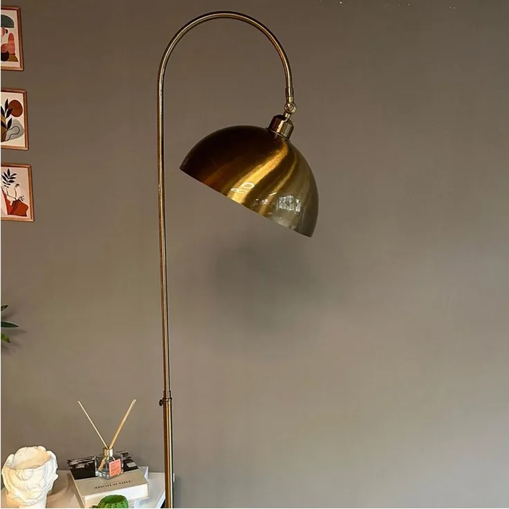 Bamyum Stehlampe Moderne Metall Stehlampe mit Dimmer, ohne Leuchtmittel, verstellbarer Lampenschirm