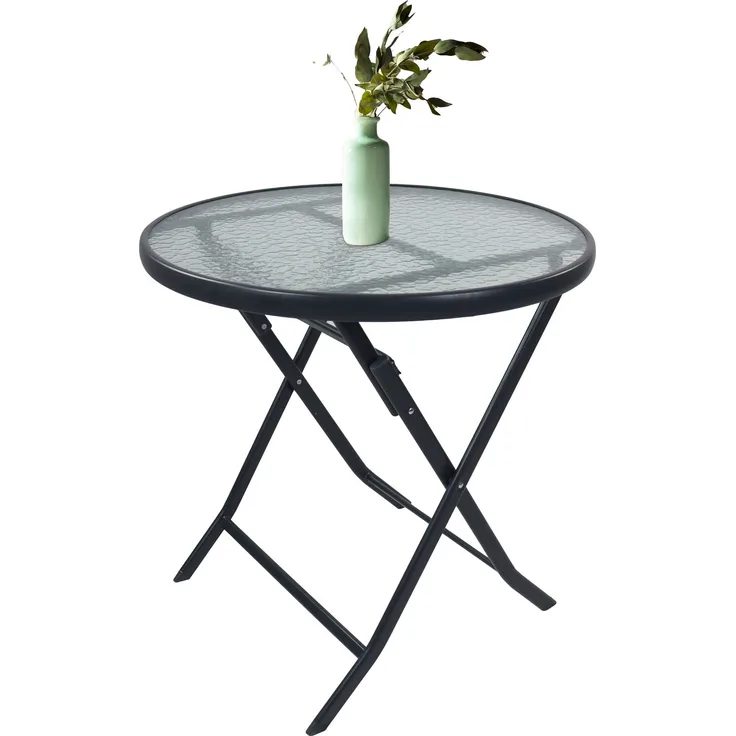 VCM Gartentisch Sonlas 920589 Anthrazit H. 70 x B. 70 x T. 70 cm