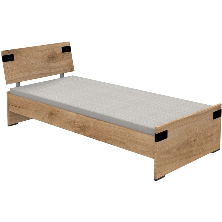 Jugend & Kindermmöbel Set 4-teilig mit Bett 90cm Nachttisch Kleiderschrank 135cm und Schreibtisch EVERTON-43 – Bild 5
