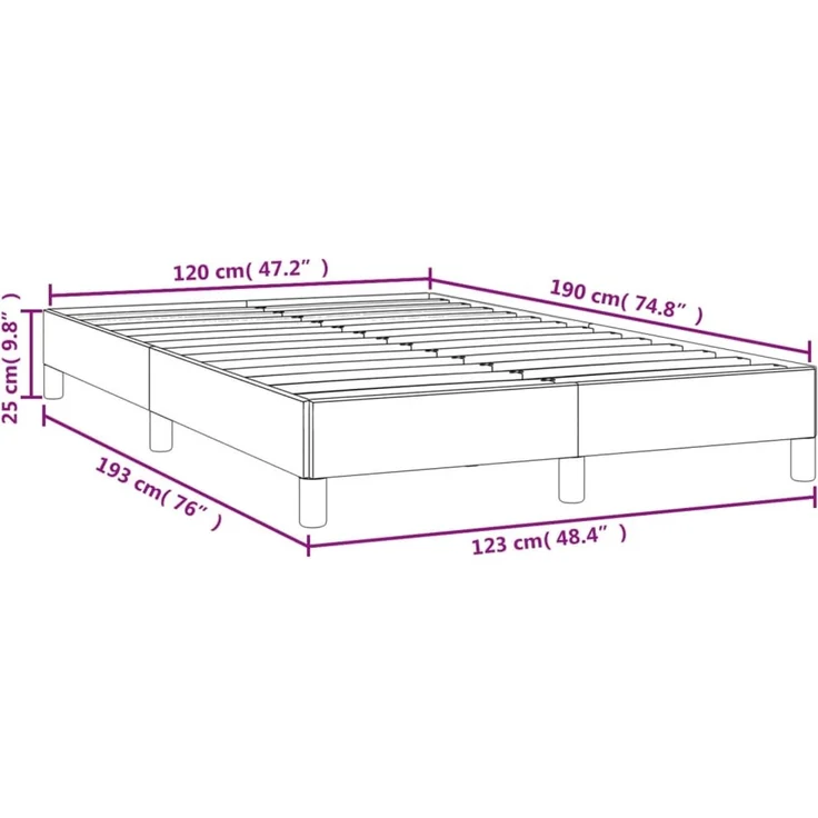 vidaXL Bettgestell ohne Matratze Dunkelgrün 120x190 cm Samt 3269628 – Bild 9