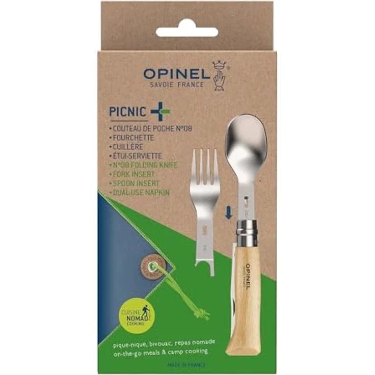 Opinel PLUS PICNIC WITH N08 BEECH /1, Braun, Schwarz – Bild 3