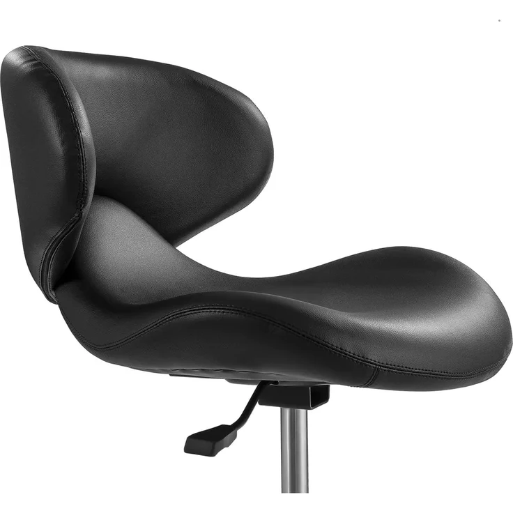 Physa Drehstuhl Friseurstuhl Rollhocker Kosmetikstuhl Arbeitshocker Hocker Schwarz, Schwarz – Bild 3
