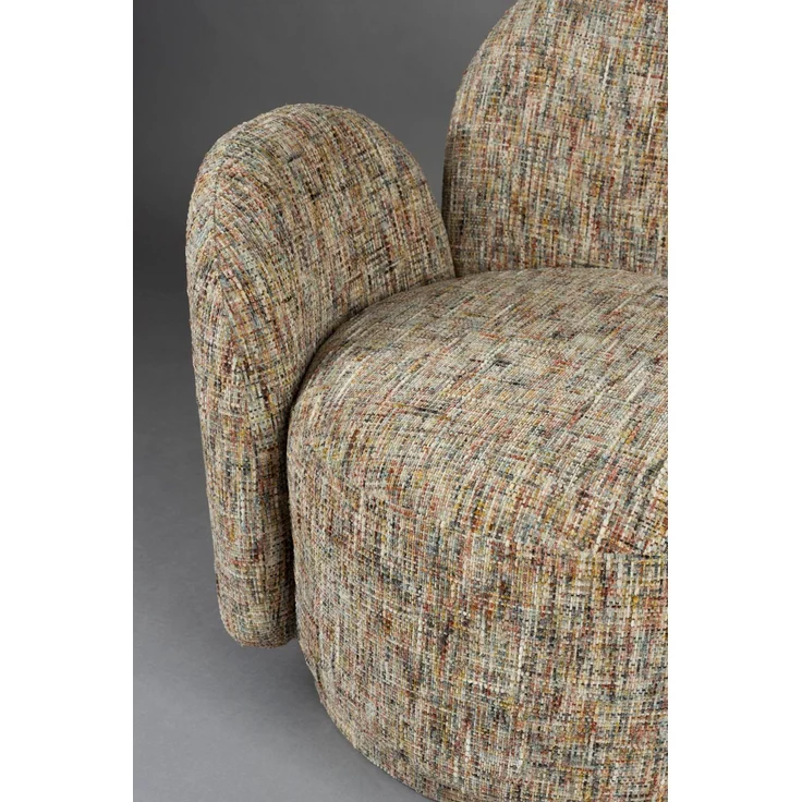 DutchBone Loungesessel Rose, drehbar mit Blütenform in Beige 76x74x76 cm – Bild 5