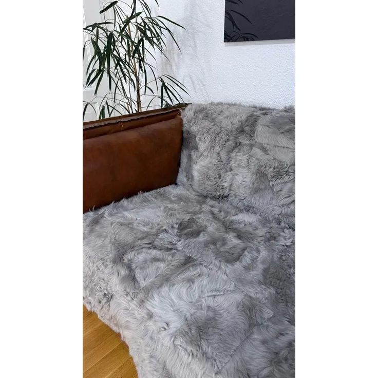 Lammfelldecke Toscana 185 x 150 cm Modell 2562 Grau