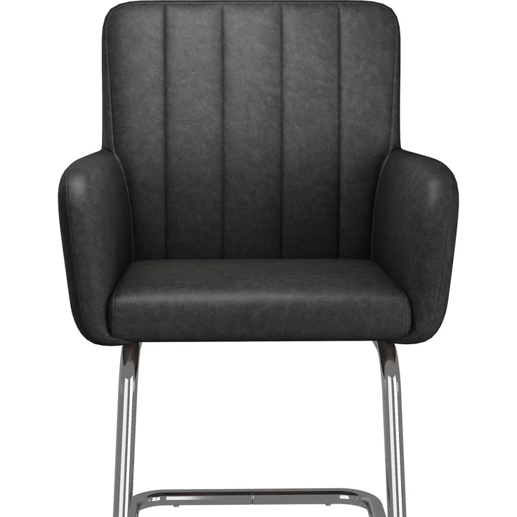 Esszimmerstuhl 56x57x86 cm im 4er-Set aus Kunstleder mit Metallgestell und ergonomischer Rückenlehne – Bild 10