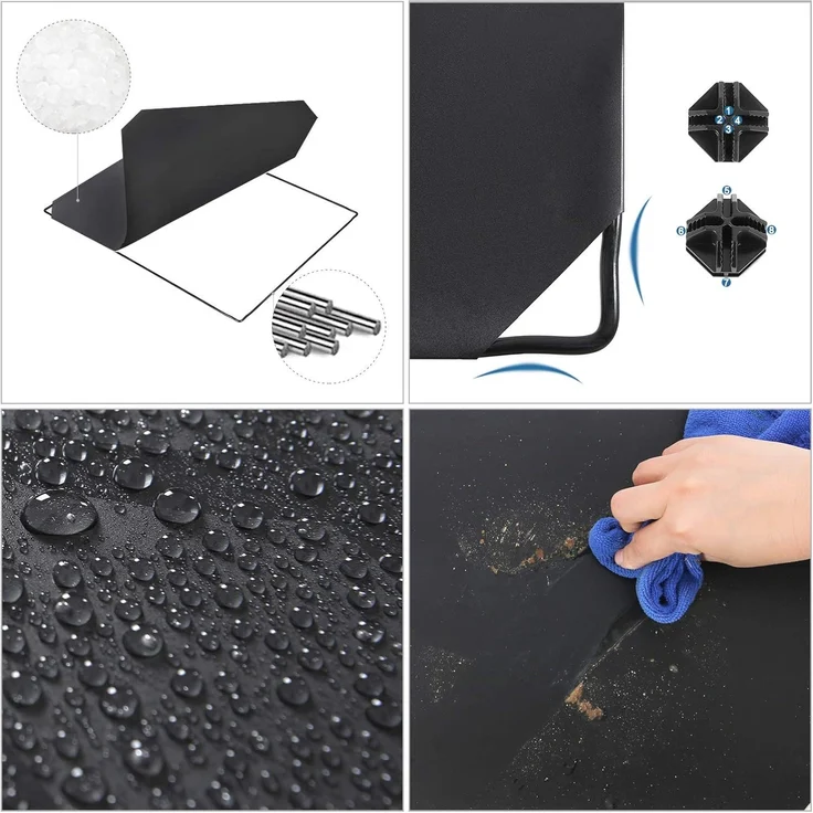 SONGMICS Regalsystem, Schuhregal, Set aus 9 Würfeln, Kleiderschrank aus Kunststoff, mit Türen, Steckregal, Aufbewahrung von Kleidung, Schuhen und Büchern, einfache Montage, schwarz LPC116HS – Bild 6