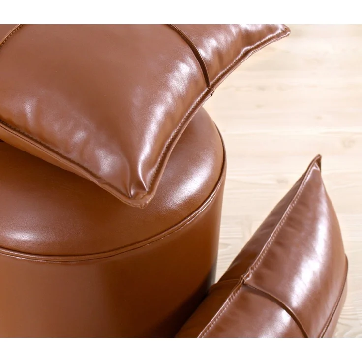 Hanah Home 'Milotte - Camel' Pouffe, Kamel, 42 x 43 x 42 cm – Bild 7
