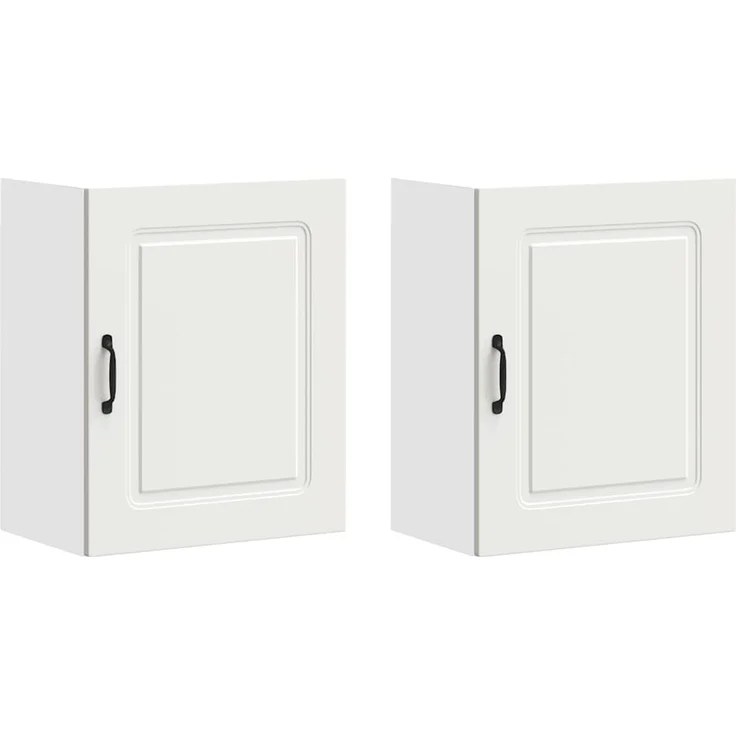 vidaXL Küchen-Hängeschränke 2 Stk. Kalmar Weiß Holzwerkstoff 853558 – Bild 2
