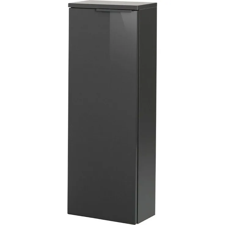 Fackelmann LUNA Midischrank slim 31 cm breit, Schwarz/Anthrazit