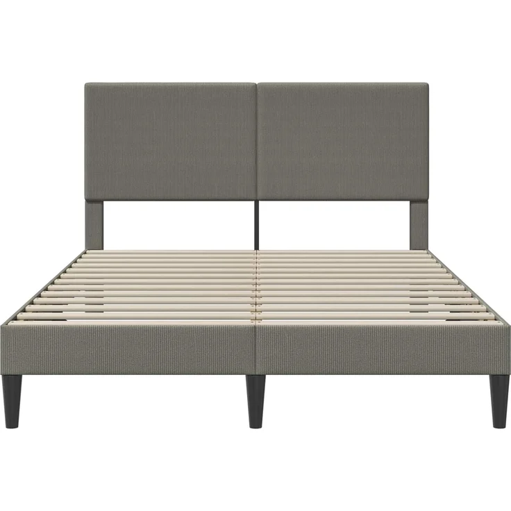 vidaXL Bettrahmen mit Kopfteil Hellgrau 120x200 cm Cordstoff 42027724 – Bild 4