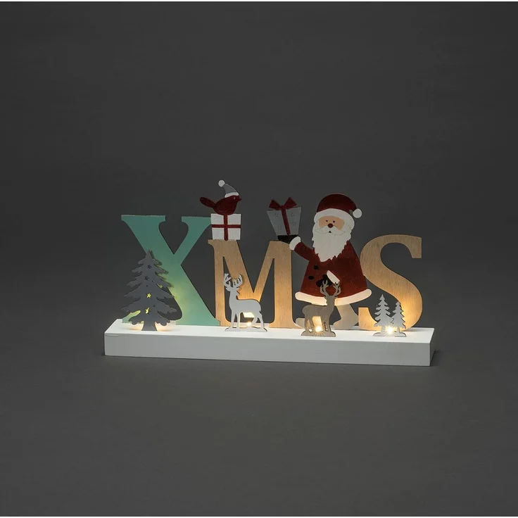 Konstsmide LED Holzsilhouette XMAS Innen 4 warmweiße Dioden – Bild 2