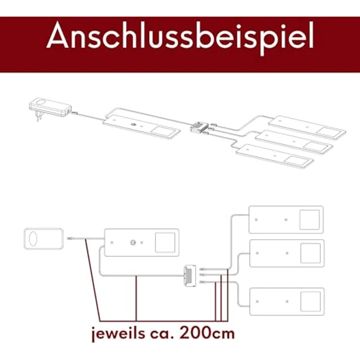 kalb LED Unterbauleuchte Silber 5W - sehr flache Küchenleuchte mit Touch-Dimmfunktion, 3er Set warmweiß, warmweiss – Bild 5