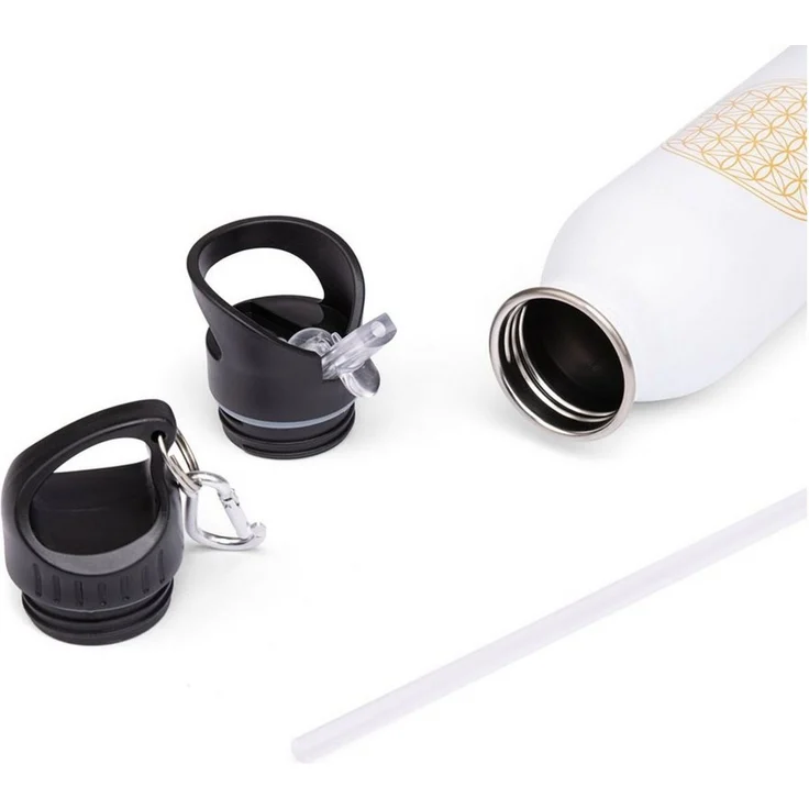 bodhi Trinkflasche Edelstahl-Trinkflasche, 700 ml, unifarben mit Print OM Triangle – Bild 2