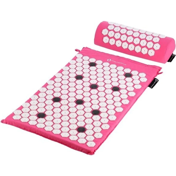Akupressurmatte Set 65x42cm mit Kissen Pink-Weiß – Bild 2
