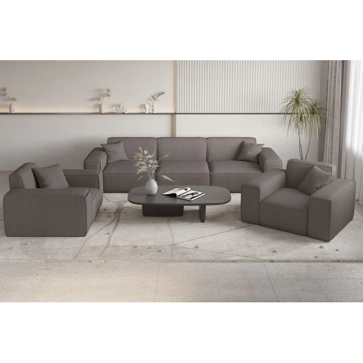Sessel Designersessel CELES PREMIUM in Stoff Scala Taupe – Bild 4