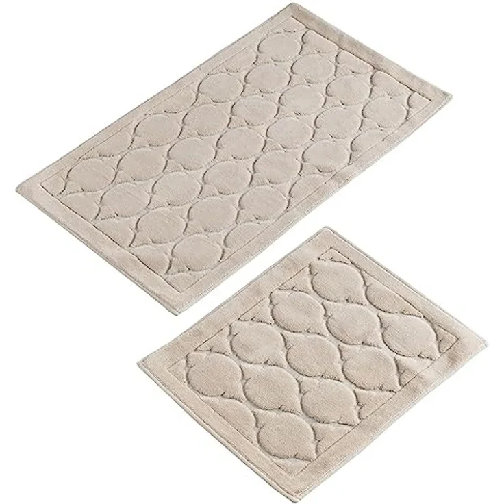 WELL HOME MOBILIARIO & DECORACIÓN Badteppich Set 2-teilig beige – Bild 1