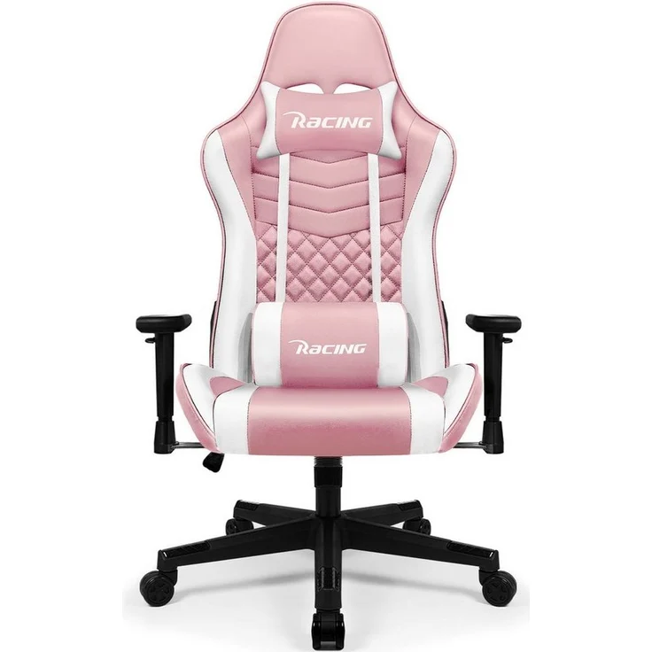 Hiazurm Gaming-Stuhl Gaming Stuhl, Bürostuhl Ergonomisch Wippfunktion bis zu 170° (Gaming Chair mit gepolsterten Armlehnen, 10 cm Höhenverstellung), Verstellbarem Lenden- & Kopfkissen, Gamer Stuhl 150kg Belastbarkeit – Bild 4